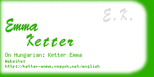 emma ketter business card